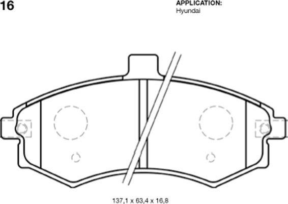 Kavo Parts BP-3016 - Əyləc altlığı dəsti, əyləc diski furqanavto.az