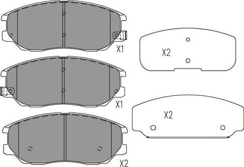 Kavo Parts BP-7506 - Əyləc altlığı dəsti, əyləc diski furqanavto.az