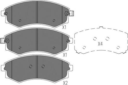 Kavo Parts BP-7508 - Əyləc altlığı dəsti, əyləc diski furqanavto.az