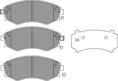 Kavo Parts BP-7502 - Əyləc altlığı dəsti, əyləc diski furqanavto.az