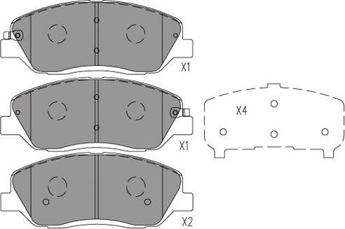 Kavo Parts BP-7507 - Əyləc altlığı dəsti, əyləc diski furqanavto.az