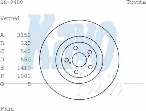 Kavo Parts BR-9400 - Əyləc Diski furqanavto.az