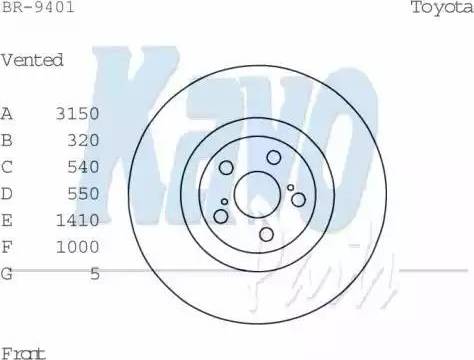 Kavo Parts BR-9401 - Əyləc Diski furqanavto.az