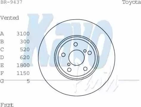 Kavo Parts BR-9437 - Əyləc Diski furqanavto.az