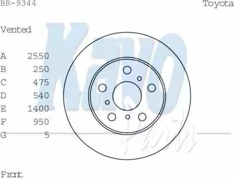 Kavo Parts BR-9344 - Əyləc Diski furqanavto.az