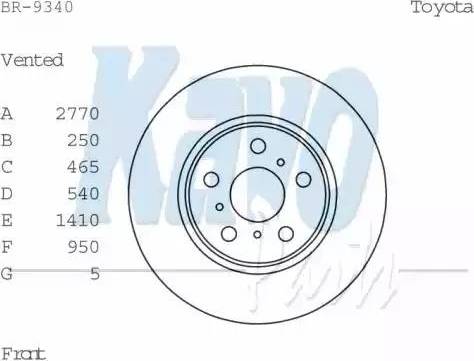 Kavo Parts BR-9340 - Əyləc Diski furqanavto.az