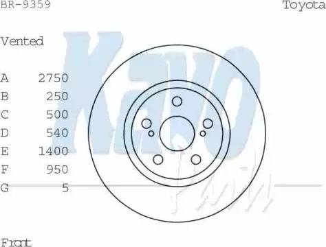 Kavo Parts BR-9359 - Əyləc Diski furqanavto.az