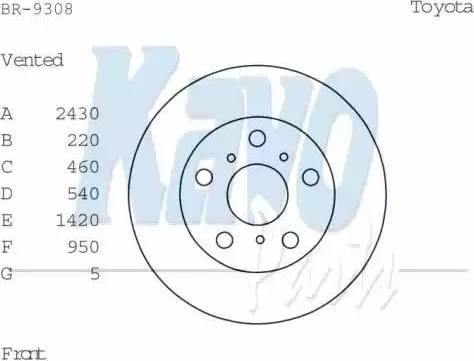 Kavo Parts BR-9308 - Əyləc Diski furqanavto.az