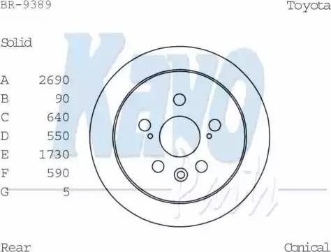 Kavo Parts BR-9389 - Əyləc Diski furqanavto.az