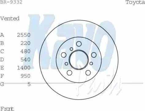 Kavo Parts BR-9332 - Əyləc Diski furqanavto.az