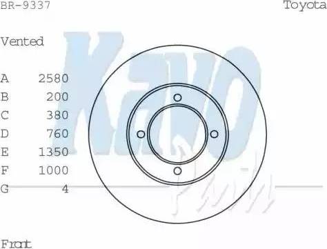 Kavo Parts BR-9337 - Əyləc Diski furqanavto.az