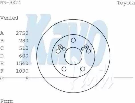 Kavo Parts BR-9374 - Əyləc Diski furqanavto.az