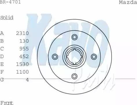 Kavo Parts BR-4701 - Əyləc Diski furqanavto.az