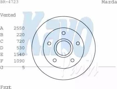 Kavo Parts BR-4723 - Əyləc Diski furqanavto.az