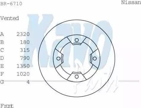 Kavo Parts BR-6710 - Əyləc Diski furqanavto.az