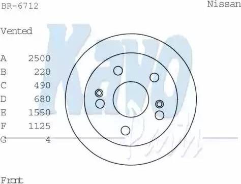 Kavo Parts BR-6712 - Əyləc Diski furqanavto.az