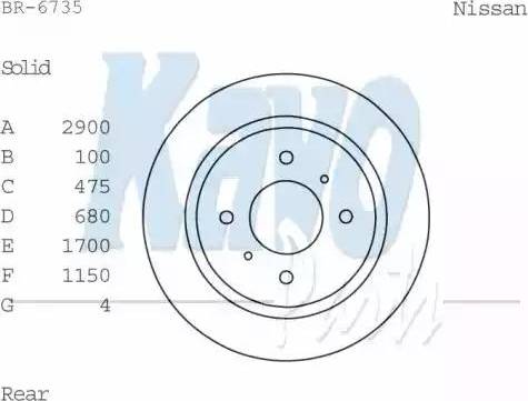 Kavo Parts BR-6735 - Əyləc Diski furqanavto.az