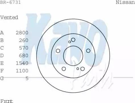 Kavo Parts BR-6731 - Əyləc Diski furqanavto.az