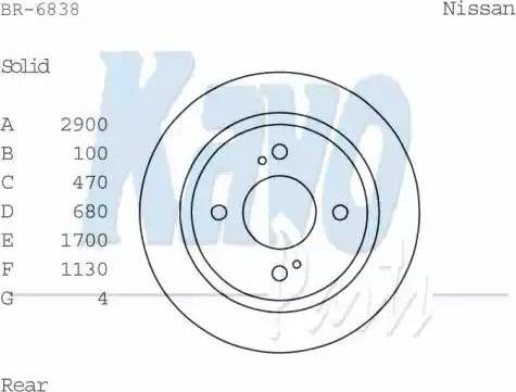 Kavo Parts BR-6738 - Əyləc Diski furqanavto.az