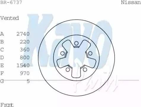 Kavo Parts BR-6737 - Əyləc Diski furqanavto.az