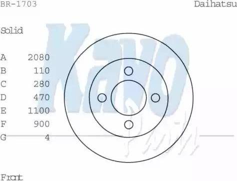 Kavo Parts BR-1703 - Əyləc Diski furqanavto.az