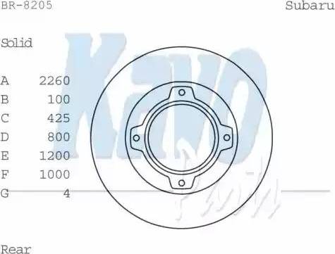 Kavo Parts BR-8205 - Əyləc Diski furqanavto.az