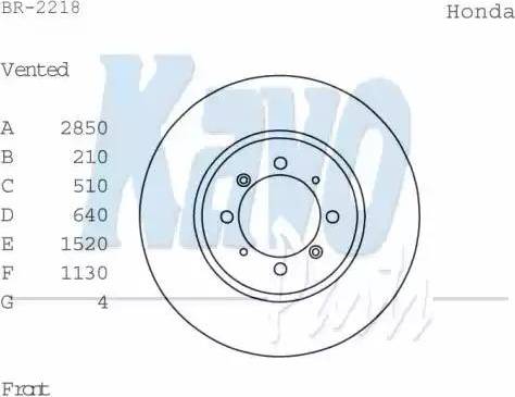 Kavo Parts BR-2218 - Əyləc Diski furqanavto.az