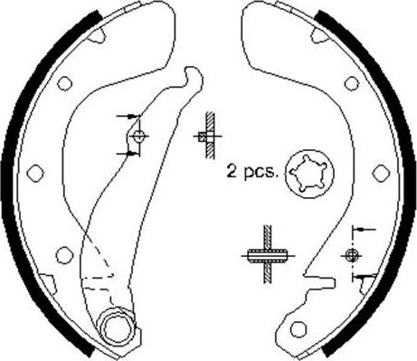 Kavo Parts BS-1400 - Əyləc Başlığı Dəsti furqanavto.az