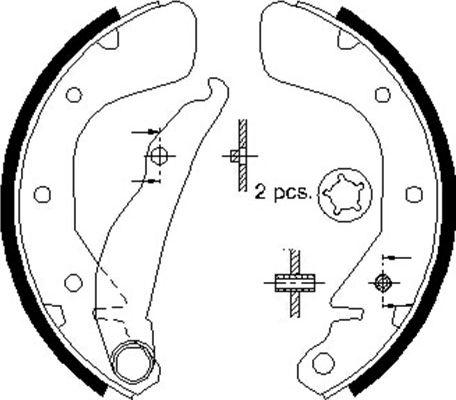 Kavo Parts BS-1402 - Əyləc Başlığı Dəsti furqanavto.az