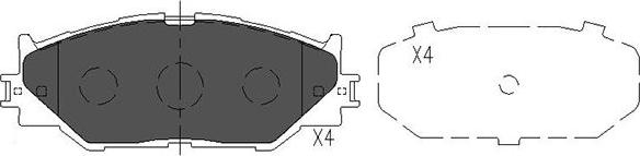 Kavo Parts KBP-9094 - Əyləc altlığı dəsti, əyləc diski furqanavto.az