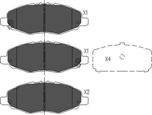 Kavo Parts KBP-9093 - Əyləc altlığı dəsti, əyləc diski furqanavto.az