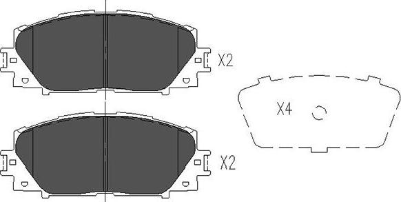 Kavo Parts KBP-9097 - Əyləc altlığı dəsti, əyləc diski furqanavto.az