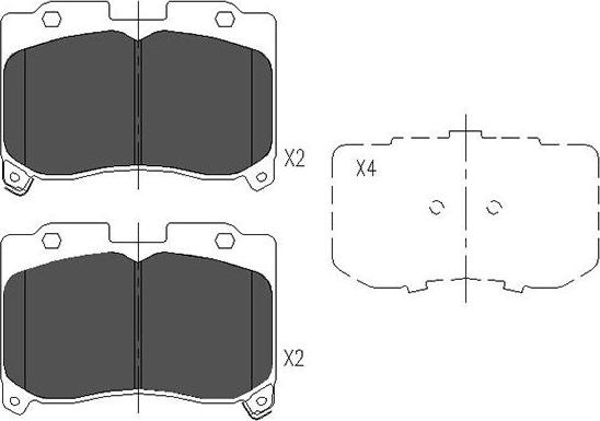 Kavo Parts KBP-9045 - Əyləc altlığı dəsti, əyləc diski furqanavto.az