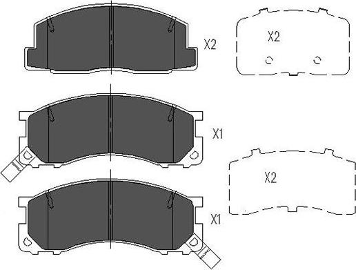 Kavo Parts KBP-9040 - Əyləc altlığı dəsti, əyləc diski furqanavto.az