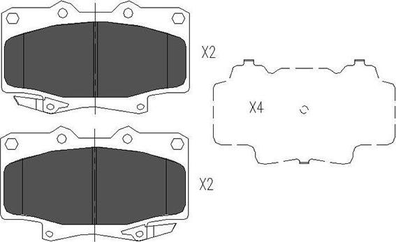 Kavo Parts KBP-9043 - Əyləc altlığı dəsti, əyləc diski furqanavto.az