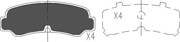 Kavo Parts KBP-9055 - Əyləc altlığı dəsti, əyləc diski furqanavto.az