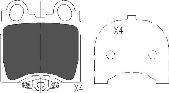 Kavo Parts KBP-9066 - Əyləc altlığı dəsti, əyləc diski furqanavto.az