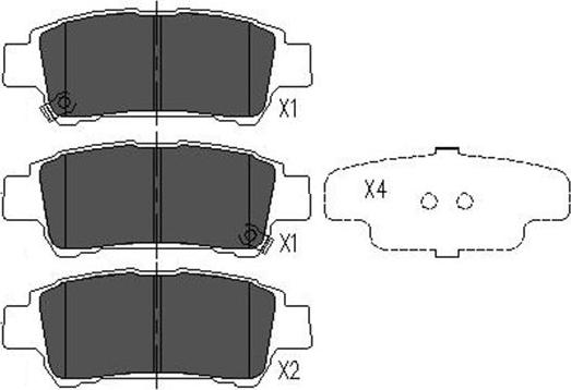 Kavo Parts KBP-9014 - Əyləc altlığı dəsti, əyləc diski furqanavto.az