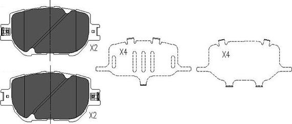 Kavo Parts KBP-9015 - Əyləc altlığı dəsti, əyləc diski furqanavto.az