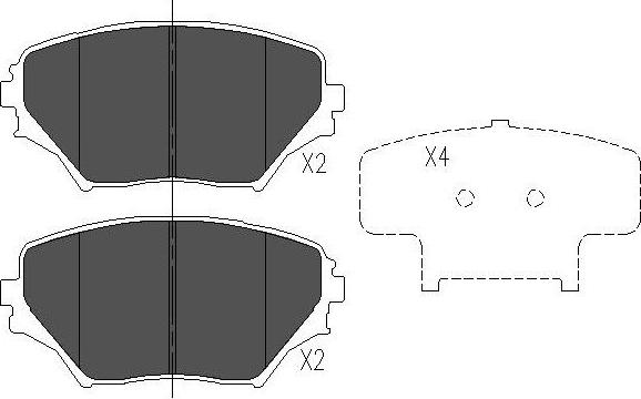 Kavo Parts KBP-9011 - Əyləc altlığı dəsti, əyləc diski furqanavto.az