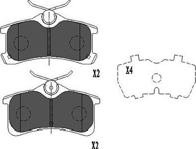 Kavo Parts KBP-9017 - Əyləc altlığı dəsti, əyləc diski furqanavto.az