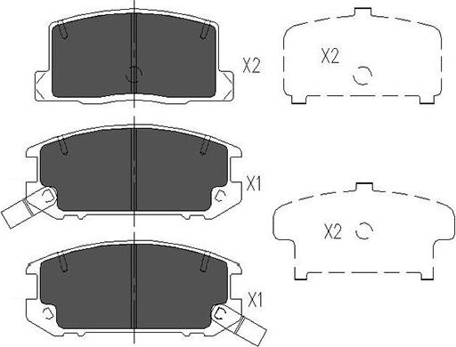 Kavo Parts KBP-9082 - Əyləc altlığı dəsti, əyləc diski furqanavto.az