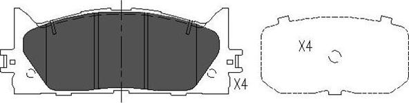 Kavo Parts KBP-9087 - Əyləc altlığı dəsti, əyləc diski furqanavto.az