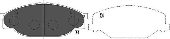 Kavo Parts KBP-9039 - Əyləc altlığı dəsti, əyləc diski furqanavto.az