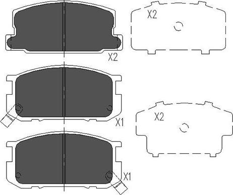 Kavo Parts KBP-9035 - Əyləc altlığı dəsti, əyləc diski furqanavto.az