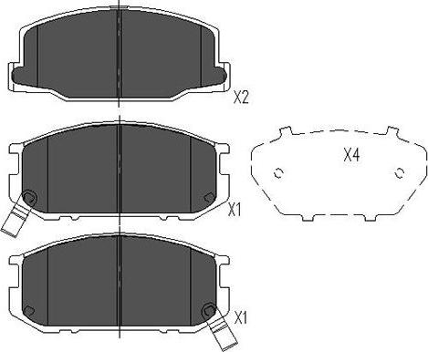 Kavo Parts KBP-9031 - Əyləc altlığı dəsti, əyləc diski furqanavto.az