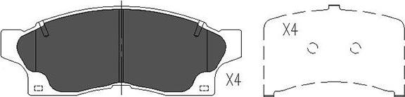 Kavo Parts KBP-9038 - Əyləc altlığı dəsti, əyləc diski furqanavto.az