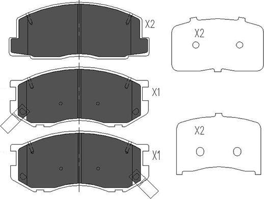 Kavo Parts KBP-9033 - Əyləc altlığı dəsti, əyləc diski furqanavto.az