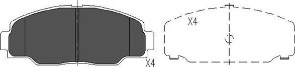 Kavo Parts KBP-9037 - Əyləc altlığı dəsti, əyləc diski furqanavto.az