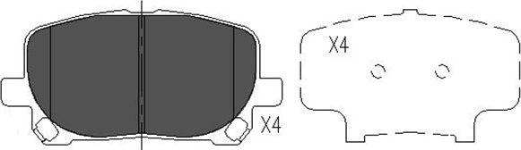 Kavo Parts KBP-9021 - Əyləc altlığı dəsti, əyləc diski furqanavto.az